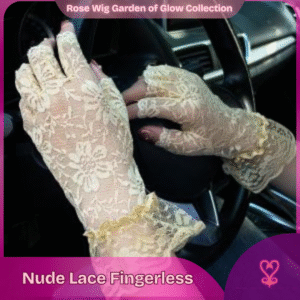 Twilight Bloom Nude Lace Gloves